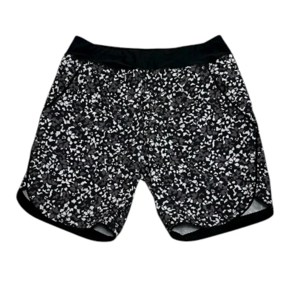 Lands End 9” Board Shorts Sunshade Black Gray Floral Size 10